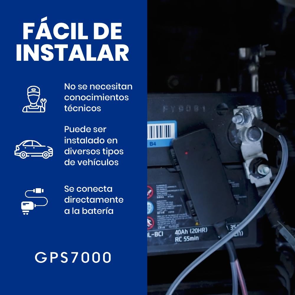 GPS7000 Hidden Vehicle GPS Tracker for Vehicles | 6 Months Service Included | 4G Car GPS Tracker Device | Easy Self-Installation | Real-Time Vehicle Tracking | Optional Renewal, No Mandatory Fees