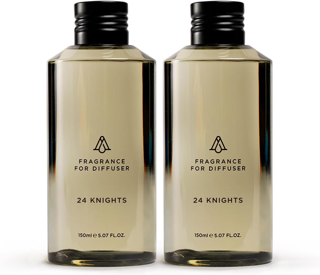 AromaPlan Hotel Scents 24 Knights 5 Fl Oz (2 Pack), Luxury Aroma & Hotel Fragrance Diffuser Oil- Hotel Diffuser Oil for Aromatherapy- USA Made, Bigger Bottle, Bolder Aroma & Longer Lasting