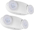 TORCHSTAR High Output LED Emergency Light, UL Listed, 800lm, AC 120-277V, Commercial Emergency Lights with Battery Backup, Two Adjustable Heads, Hardwired Exit Light Fixtures, White, Pack of 2