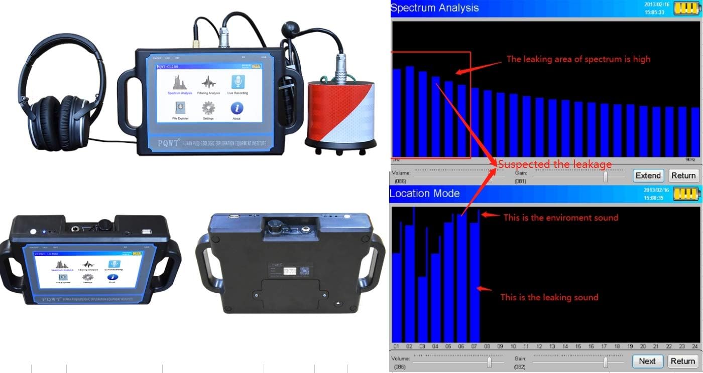 Electronic Testing Equipment for 2m Underground Pipe Locator Water Leakage Detection