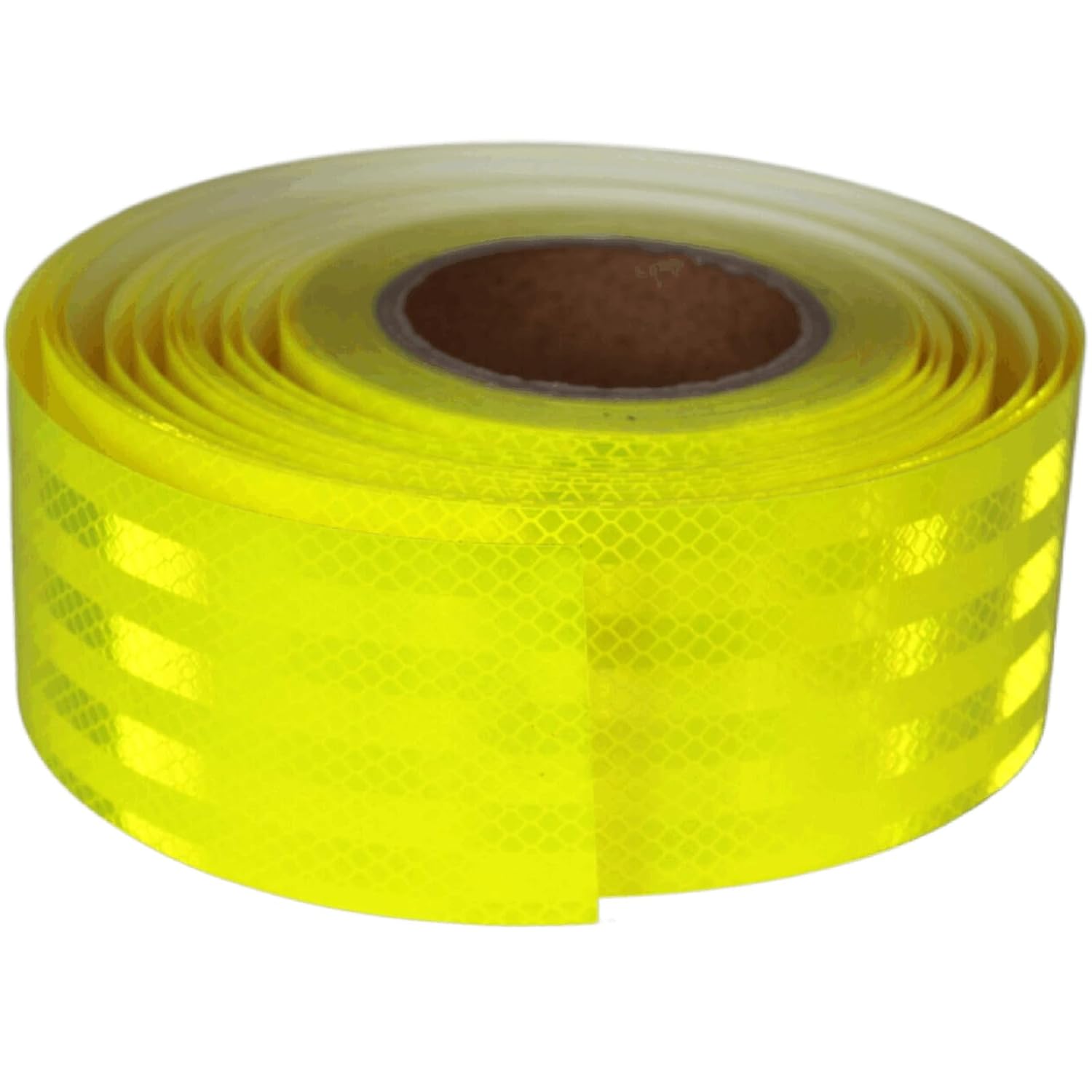 Non Fading Fluorescent Yellow Reflective Tape Outdoor Waterproof 3 inch Wide, High Visibility Warning Safety Industrial Marking Tape (168 feet)