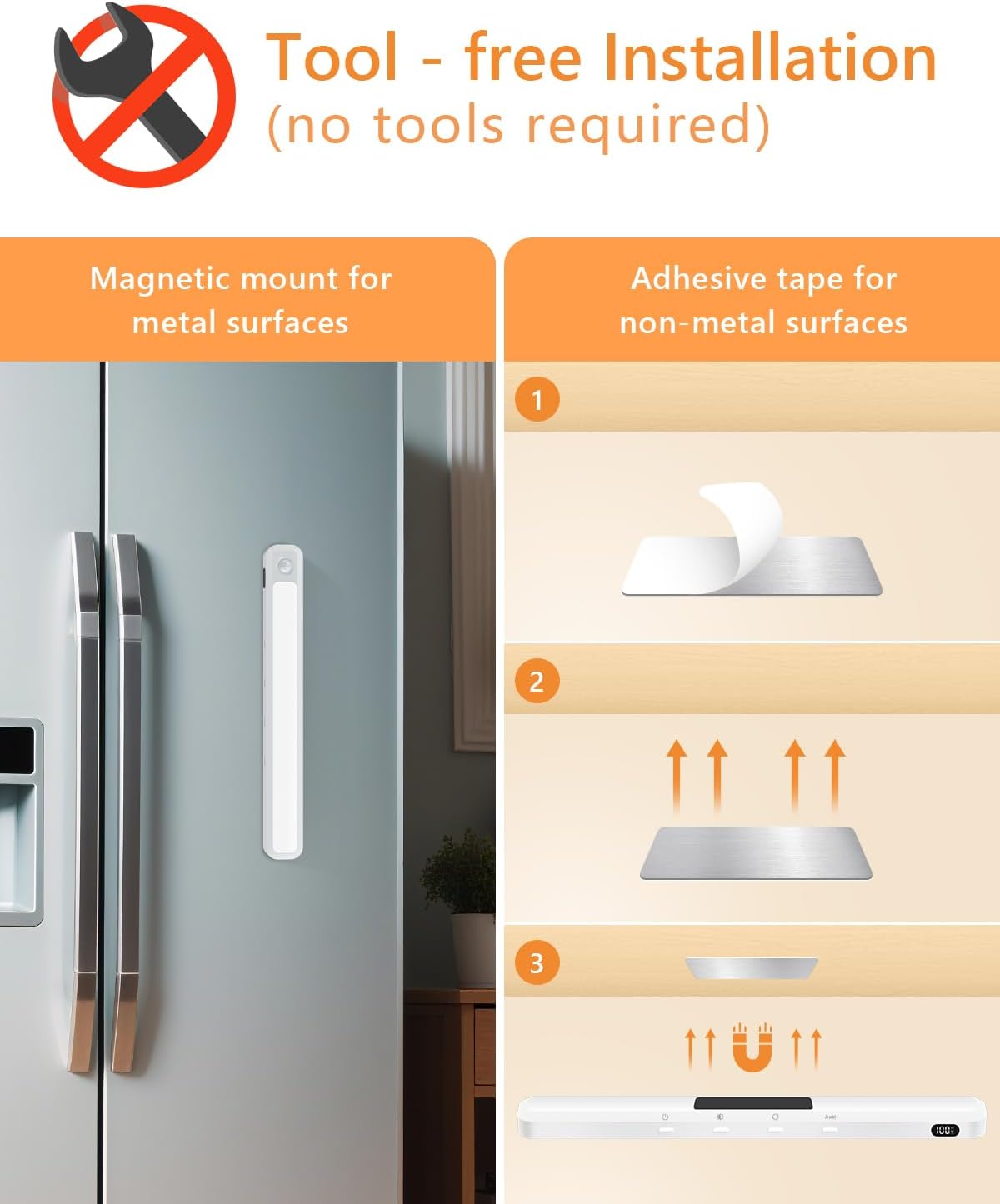 WILLED Under Cabinet & Closet Lights, Motion Sensor, Rechargeable, Magnetic, 3 Color Temps, Dimmable LED Light Bar for Indoor Kitchen Counter (4 Pack, White)