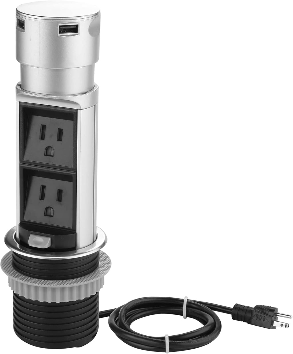 Link2Home Space Saver Pop Up-Outlet, 2 Power Outlets, 2 USB Ports 2.4 Amp, Overload Protection, Splash Resistant EM-PU-200E