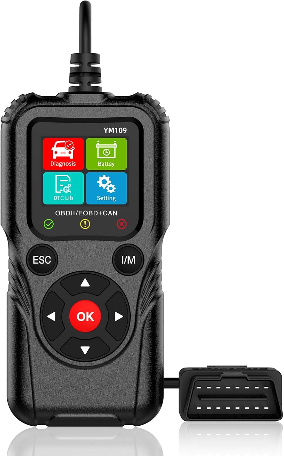 OBD2 Scanner, Car Code Reader, Auto Diagnostic Tool for Check Engine Light, Car Scanner for All Vehicles Since 1996, Black
