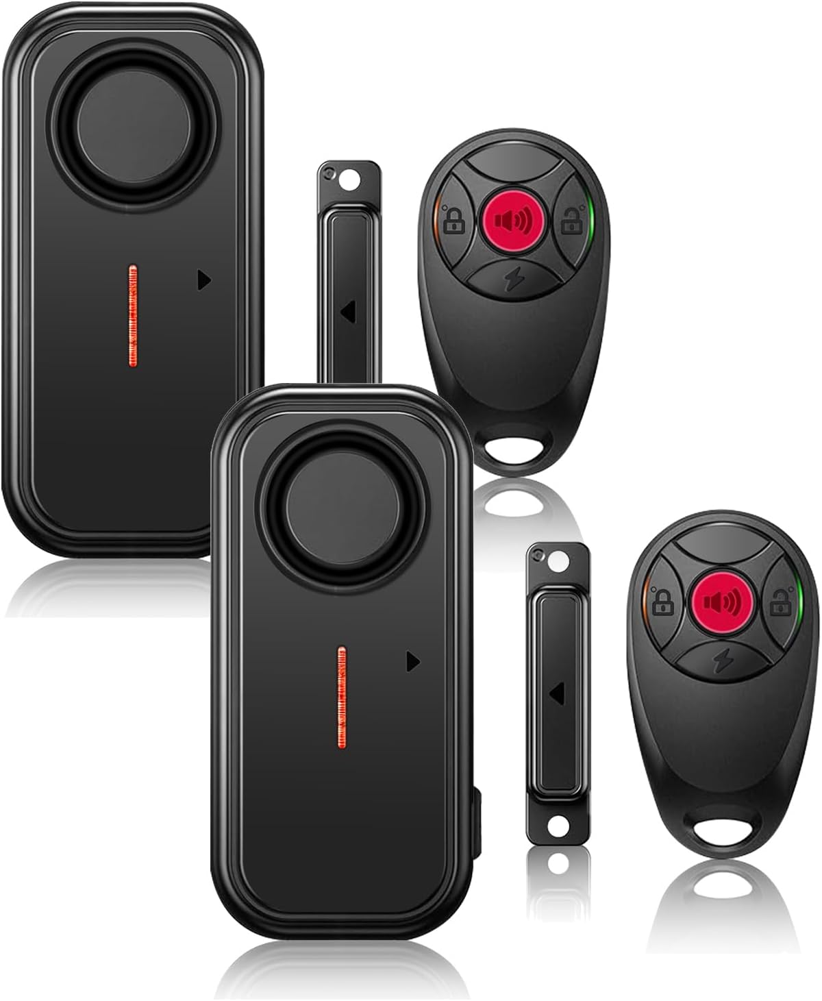 HENDUN Door Chime when Opened, Exterior Door Alarm with Remote, IP66 Waterproof Indoor/Outdoor Home Security Sensor (2 pack)
