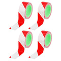 PATIKIL Floor Marking Tape 2 Inch x 110 Ft, 4 Pcs Self-Adhesive Warning Safety Tape Caution Stripe for Walls Floors Pipes Equipment Outdoor, Red/White
