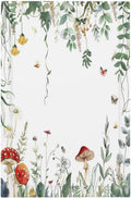 Light Switch Cover Plate Sage Plant Red Mushroom Butterfly Wild Flower 1 Gang No Device Blank Electrical Wall Plates Faceplate Decorative Switch Plate For Bed Room Kids Room Decor