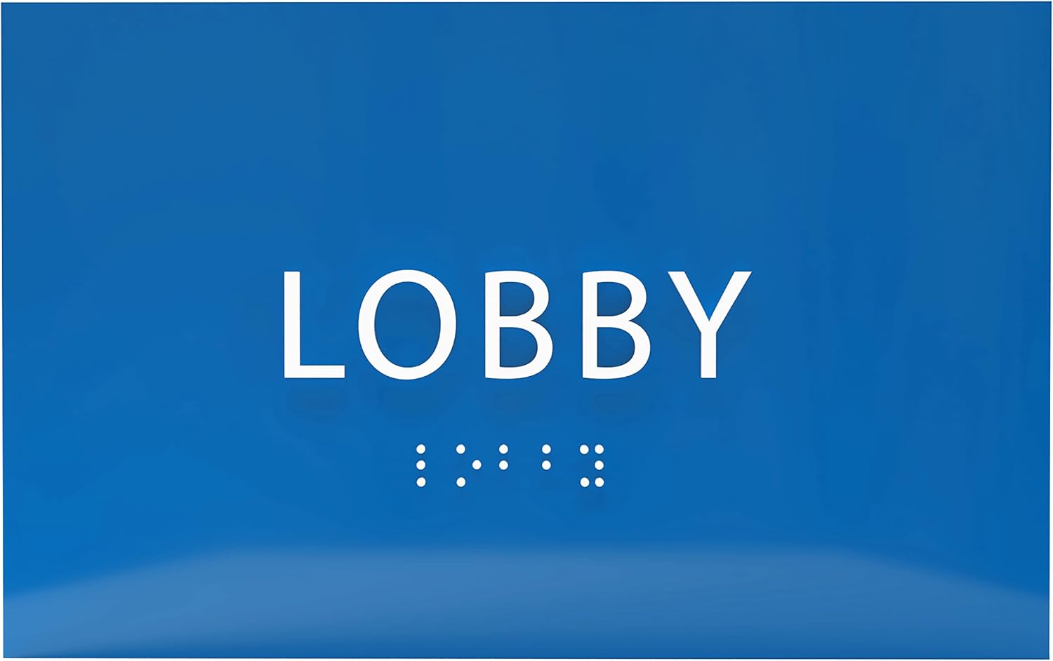 6" X4" Lobby Sign - Tactile Graphics Grade 2 Braille Text Reception Area Sign| Utility ADA Compliant Wall Mount Plastic Signs For Hospital, Offices, Businesses & Apartments
