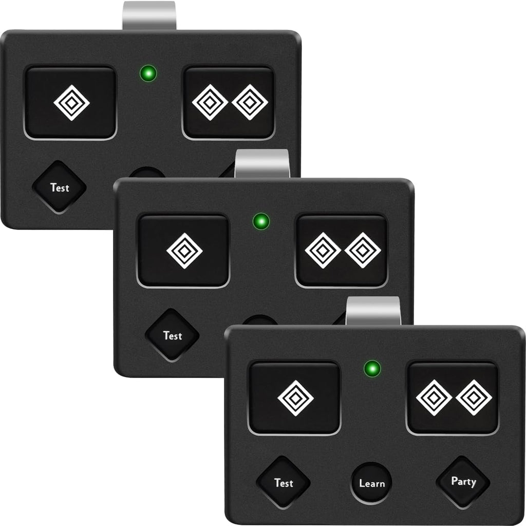 for Ghost Controls AXS1 AXP1 Remote Transmitter,5-Button Remote Transmitter for Automatic Gate Openers, Partymode, Compatible with Ghost Controls Single/Dual Control Opener Systems (AXS1 3Pack Black)