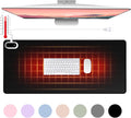 Konohan Heated Large Desk Mat PU Leather Warm Mouse Pad with 5 Heating Level & 4 Hour Auto Shut-Off Heating Keyboard Pad Warmer Gaming Mice Mat Only Supports 110v(Black Color,31.5" X 13")