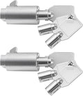 Tubular Key Lock for Vending Machines - Vending Machine Locks Keyed Alike, 3Pcs Keys, Zinc Alloy, Chrome (2 Pack)