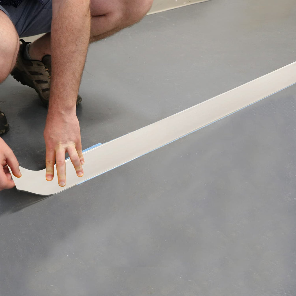 SmartSign White 2 inch x 100 feet Floor Marking Tape, 32 mil Vinyl Floor Tape, Superior Mark Industrial Use Safety Tape with Beveled Edges, Strong Adhesive, for Gym/Warehouse/Courts
