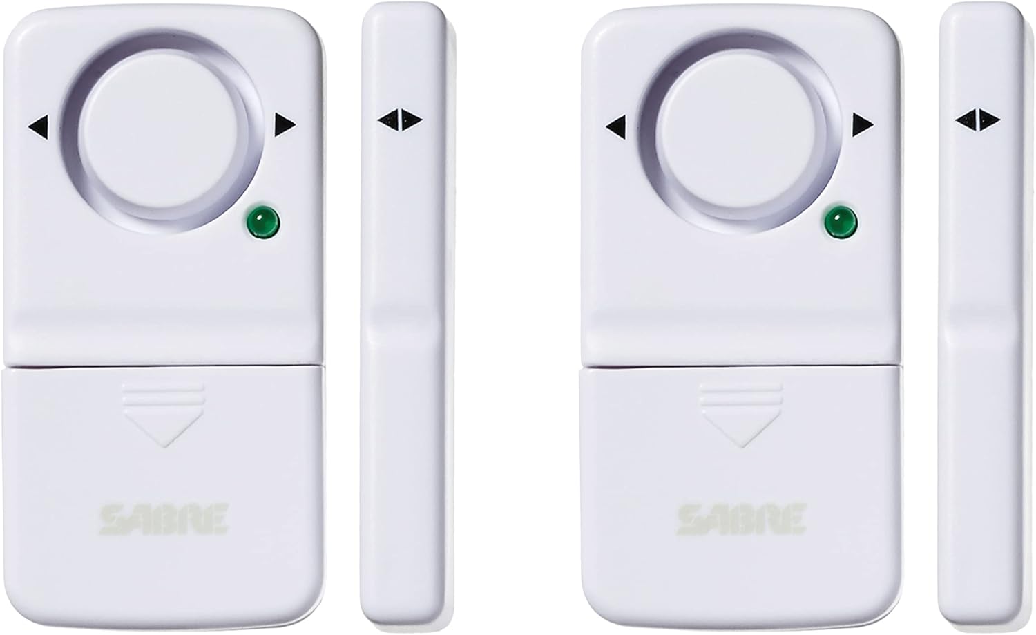 SABRE Wireless Home Security Door Window Burglar Alarm with LOUD 120 dB Siren, DIY EASY to Install, 2-Pack,white