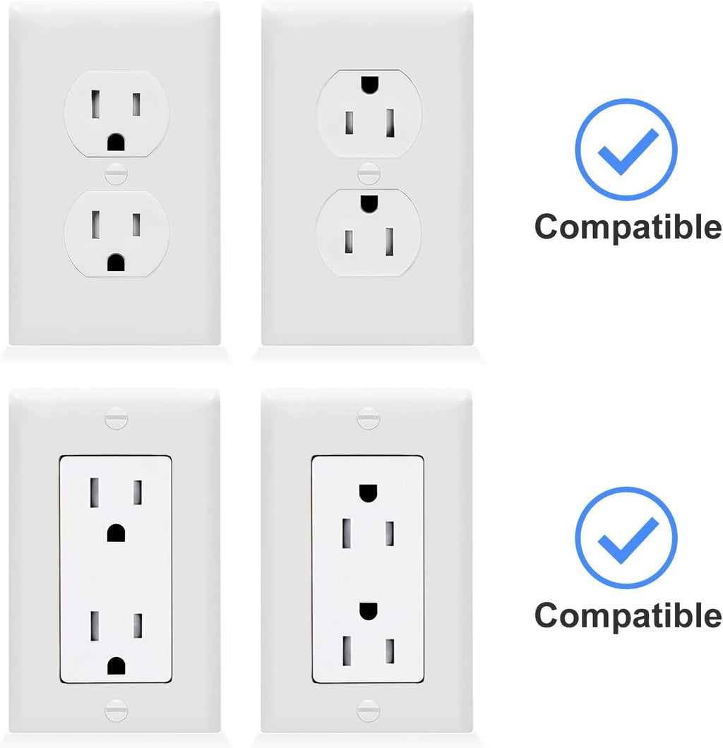 suptek Large Wall Outlet Shelf,Home Wall Shelf Organizer for Outlets,Perfect for Bathroom Kitchen,Bedrooms,Ideal for Cell Phone Speaker up to 20lbs,with Cable Management and Detachable Hooks (S3XLB)