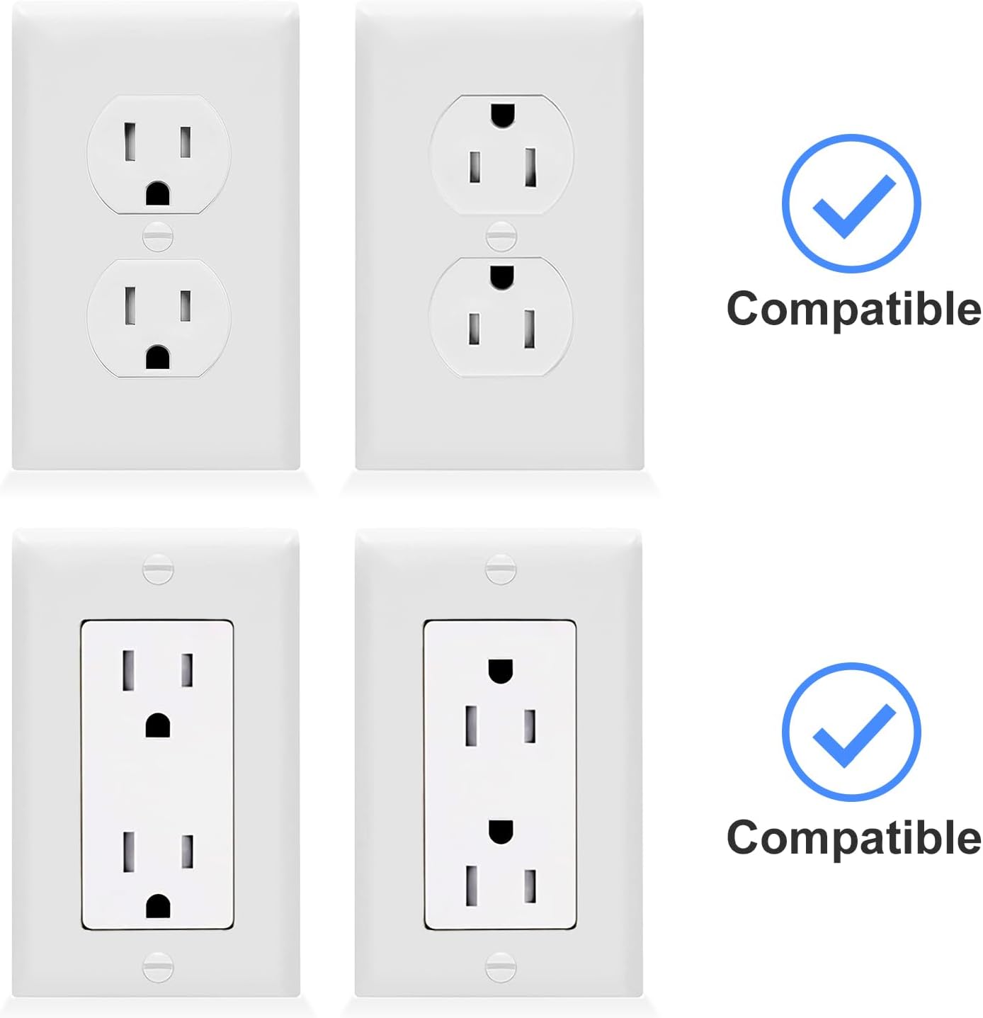 suptek Large Wall Outlet Shelf,Home Wall Shelf Organizer for Outlets,Perfect for Bathroom Kitchen,Bedrooms,Ideal for Cell Phone Speaker up to 20lbs,with Cable Management and Detachable Hooks (S3XLB)