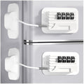2025 New Refrigerator Locks with Combination - 2 Pack Child Proof Fridge Locks for Kids and Aldult with 4 Code, Cabinets Safety Door Lock for Freezer and Drawers, Windows - No Tools Need or Drill