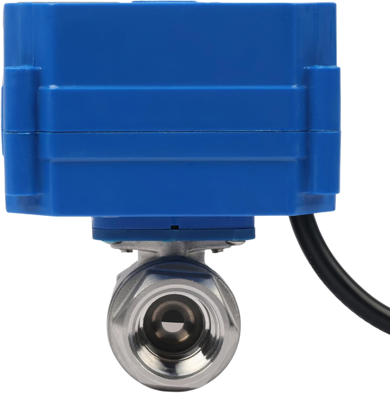 U.S. Solid 1/2" NPT 2-Way Motorized Ball Valve with US Plug 110VAC 304 Stainless Steel Electrical Ball Valve, Auto Return, Normally Closed, IP65, NSF Certified