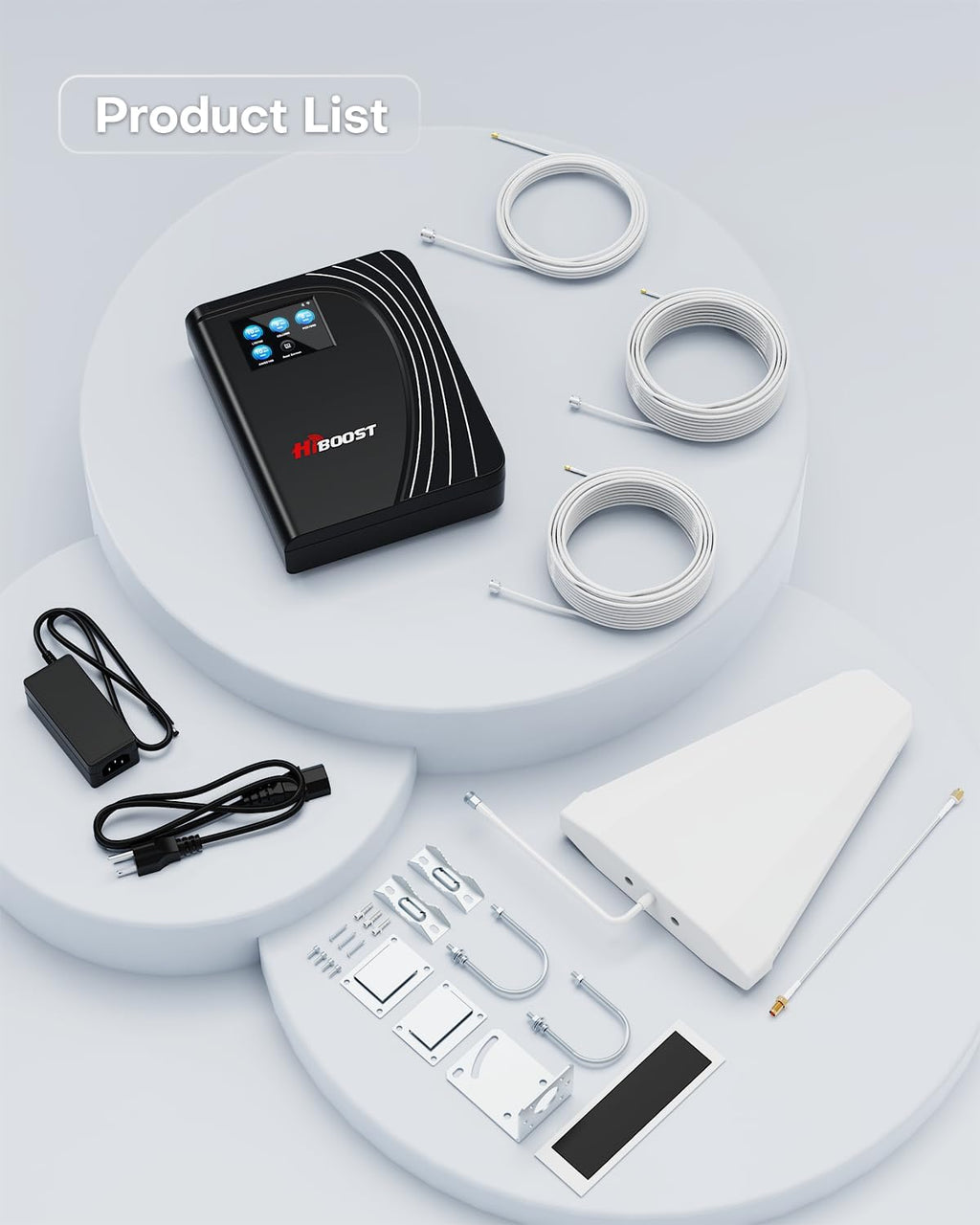 Cell Phone Booster, 4G LTE 5G Cell Phone Booster with LCD Touch Screen Cover 4,500 Sq Ft for Home Rural Cottage All U.S. Carriers Verizon, AT&T, T-Mobile 65dB High Gain Support All Band | FCC Approved