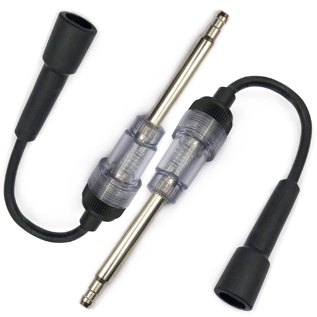 FainWan 2PCS Inline Spark Plug Tester - Straight Boot Ignition Test for Small Engine, Car, Chainsaw, Armature Diagnostic Detector