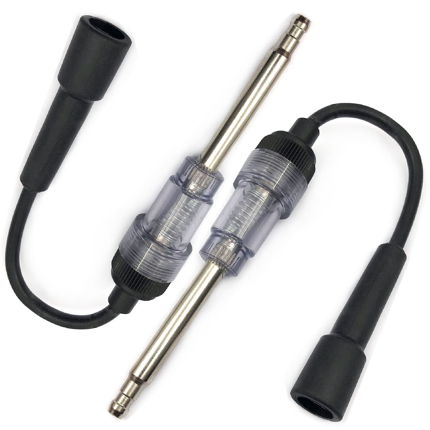 FainWan 2PCS Inline Spark Plug Tester - Straight Boot Ignition Test for Small Engine, Car, Chainsaw, Armature Diagnostic Detector