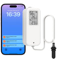 Daytech Freezer Thermometer with Room Thermometer and Freezer Alarm 2in1 WiFi Temperature Sensor with App and Email Alerts for Fridge Fish Tank Pet Cage Wine Cellar Greenhouse 1 Pack (No Hub Required)