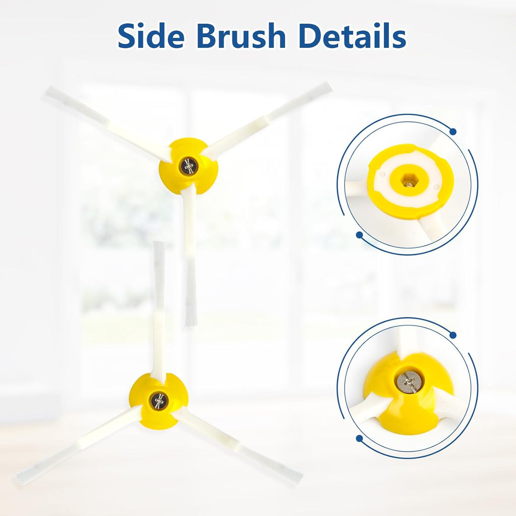 Replacement Parts for iRobot Roomba 600 Series 694 692 675 690 671 677 680 660 665 651 650 614 & 500 Series 595 585 564,1 Bristle and Flexible Beater Brush, 3 Filters, 8 Side Brushes