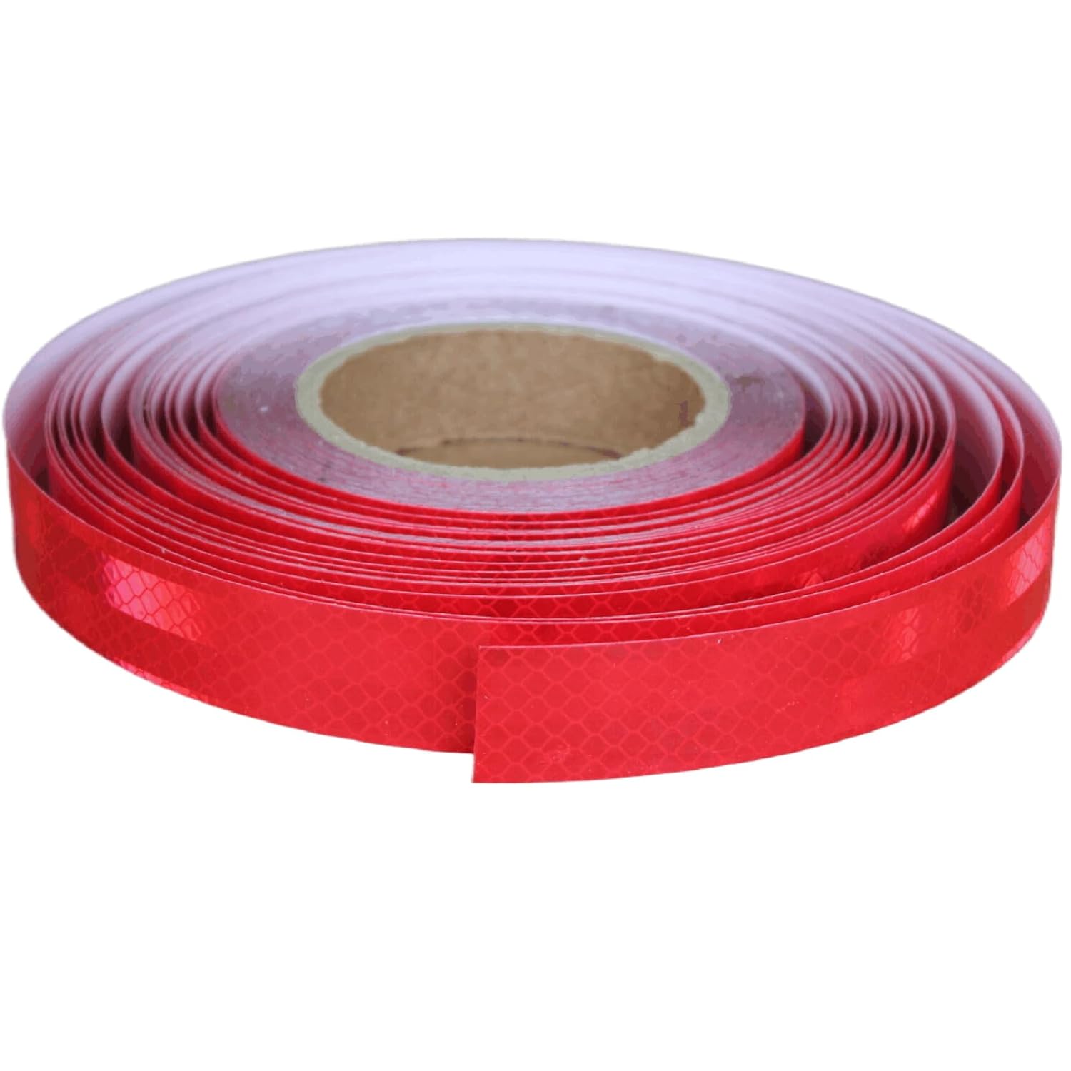 Non Fading Red Reflective Tape Outdoor Waterproof 1 inch Wide, High Visibility Warning Industrial Marking Tape, Safety Stickers (168 feet)