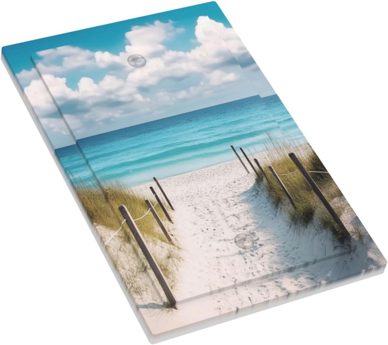 Decorative Light Switch Cover Plate Coastal Beach Ocean Seaside View 1 Gang No Device Single Blank Outlet Covers Wall Plates for Electrical Outlets Faceplate for Bedroom Home Decor
