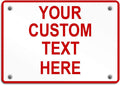 Aluminum Weatherproof Metal Sign Multiple Sizes Custom Personalized Text Here White Red Danger Horizontal Street Signs 24x18Inches