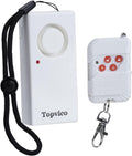 Topvico Door Handle Alarm Vibration Triggered, Hotel Travel Portable Door Alarm, 130dB Wireless Home Security for Kids, Elderly, Dementia, Remote Controller for Sensitivity Volume Adjust, 1 Pack