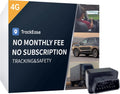 GPS Tracker for Vehicles, No Monthly Fee, No Subscription, Real-Time Tracking, 4G SIM and Data Included, Trip History, GeoFence, Speeding Alerts, OBD