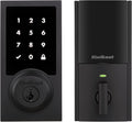 Kwikset HomeConnect 918 Contemporary Z-Wave Long Range Enabled Touchscreen Lock Works with Ring Alarm, Samsung SmartThings Hub Required, Sold Separately in Matte Black