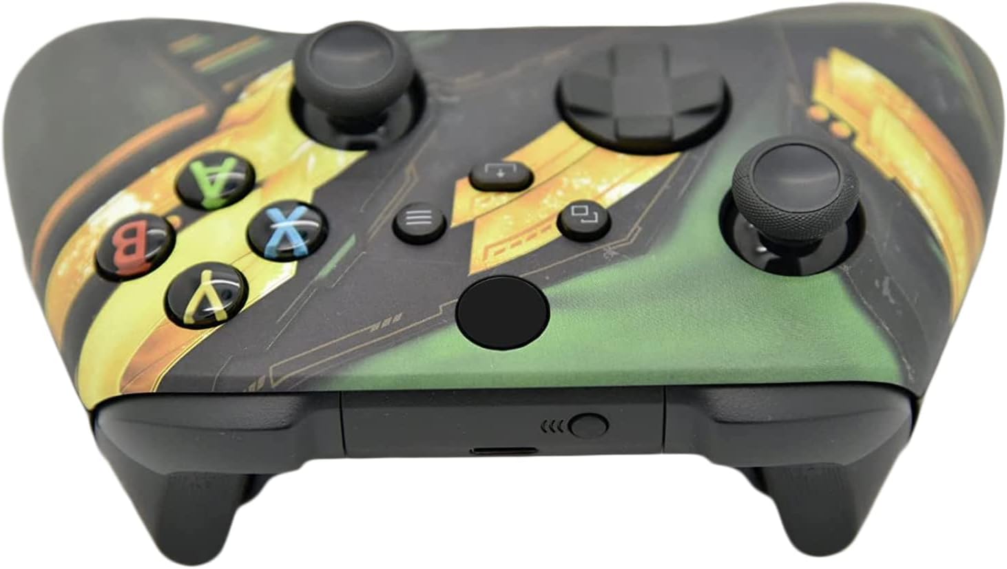 Hand Airbrushed Fade Custom Controller Compatible with Xbox Series X/S & Xbox One (Series X/S Green Armor)