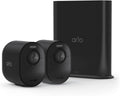 Arlo Ultra Security Camera 4K HDR (3rd Gen, 2025 Release) + SmartHub, Battery Power, Emergency Response, AI Event Captions, 1-Month Trial of Secure Plan, 180° Field of View, 2 Cam, Black