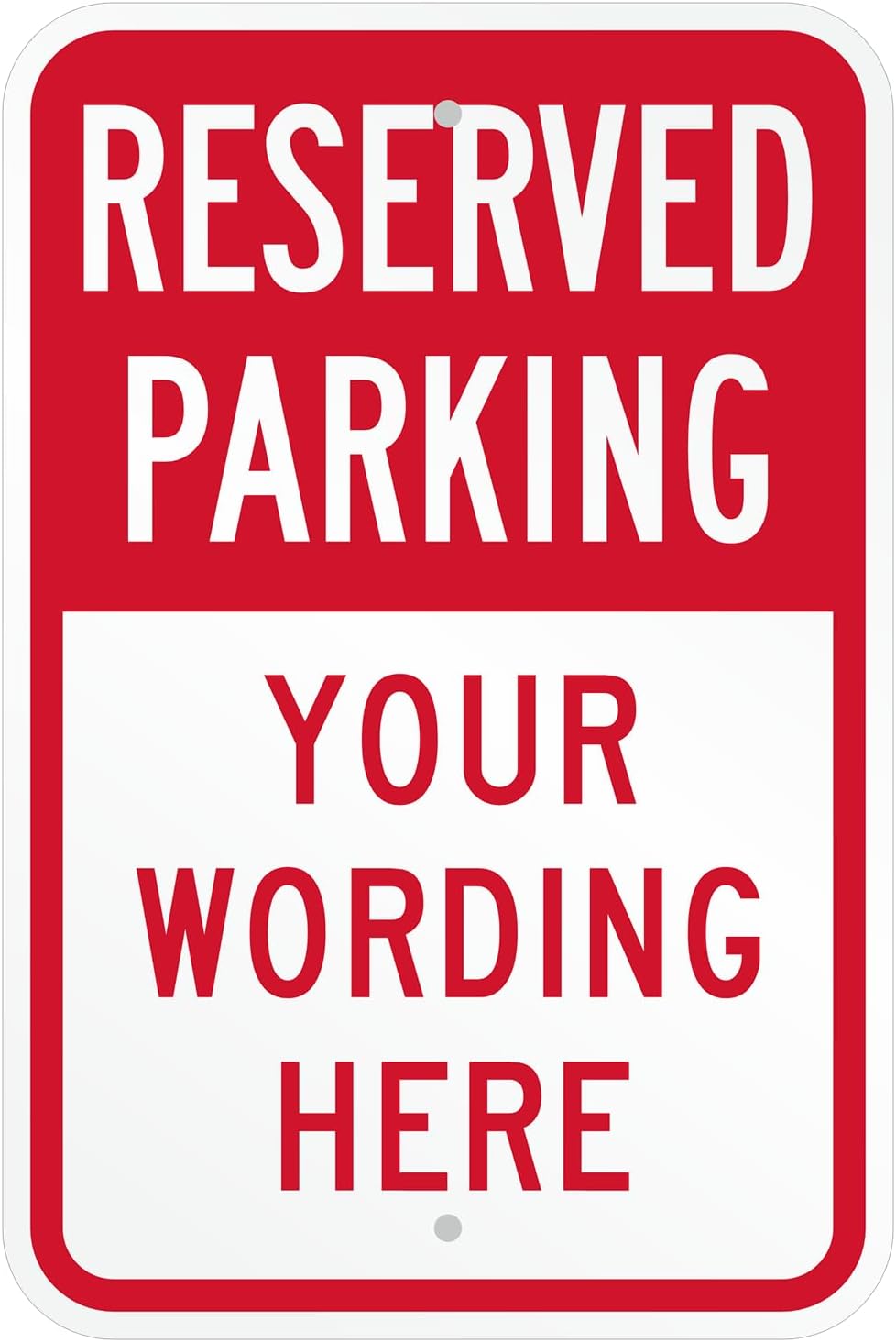 SmartSign Custom Reserved Parking Sign - 12"x18" Laminated Aluminum, 63 mil thick Custom Metal Signs for Parking Lots, Business, Outdoors, USA-Made, 100+ Years of Sign Expertise