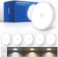 Homelist Upgraded Ultra Bright Motion Sensor Lights Indoor Rechargeable, 6 Pack Puck Light with Remote, 1500mAh Battery Operated Sensor Night Light for Stairs, Cabinet, Bedside, Closet