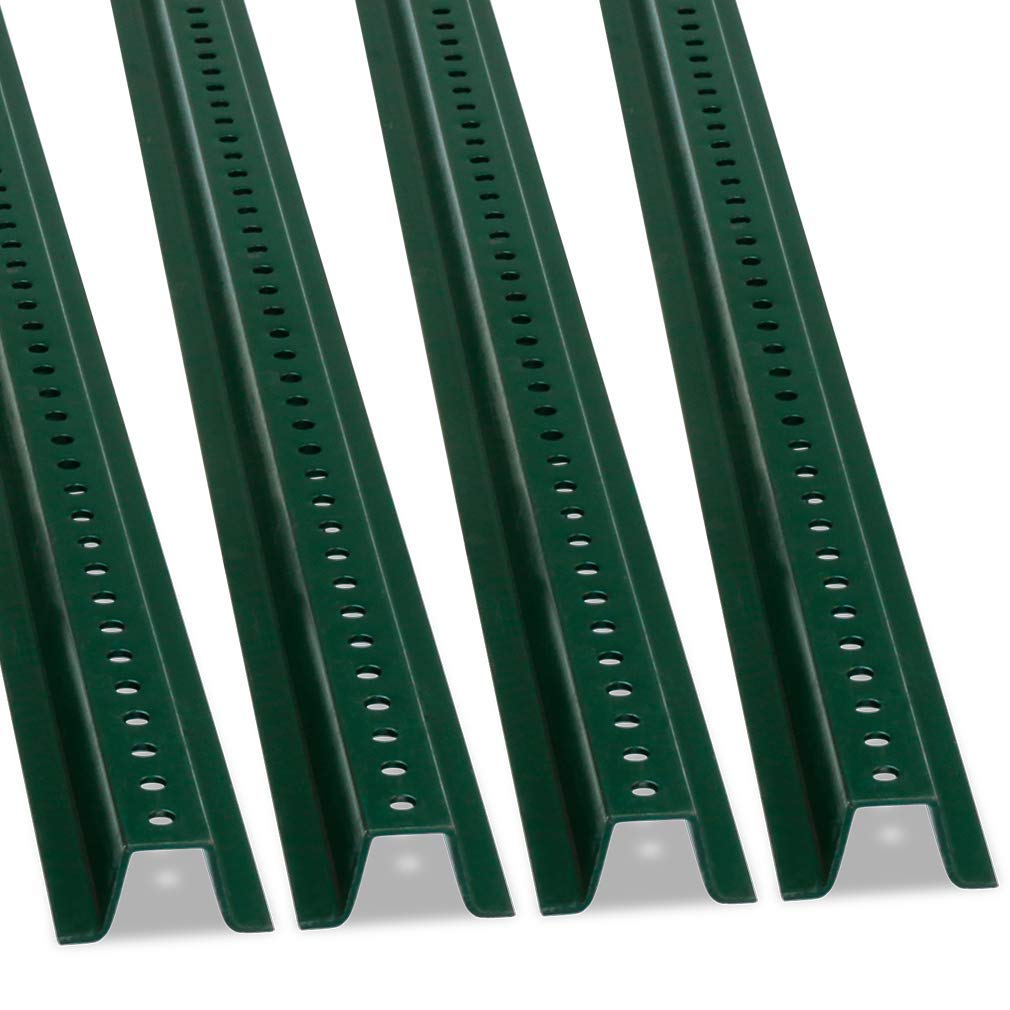 SmartSign 6' U Channel Sign Post, Green Baked Enamel Steel, 2lb Heavy Weight, Pack of 4