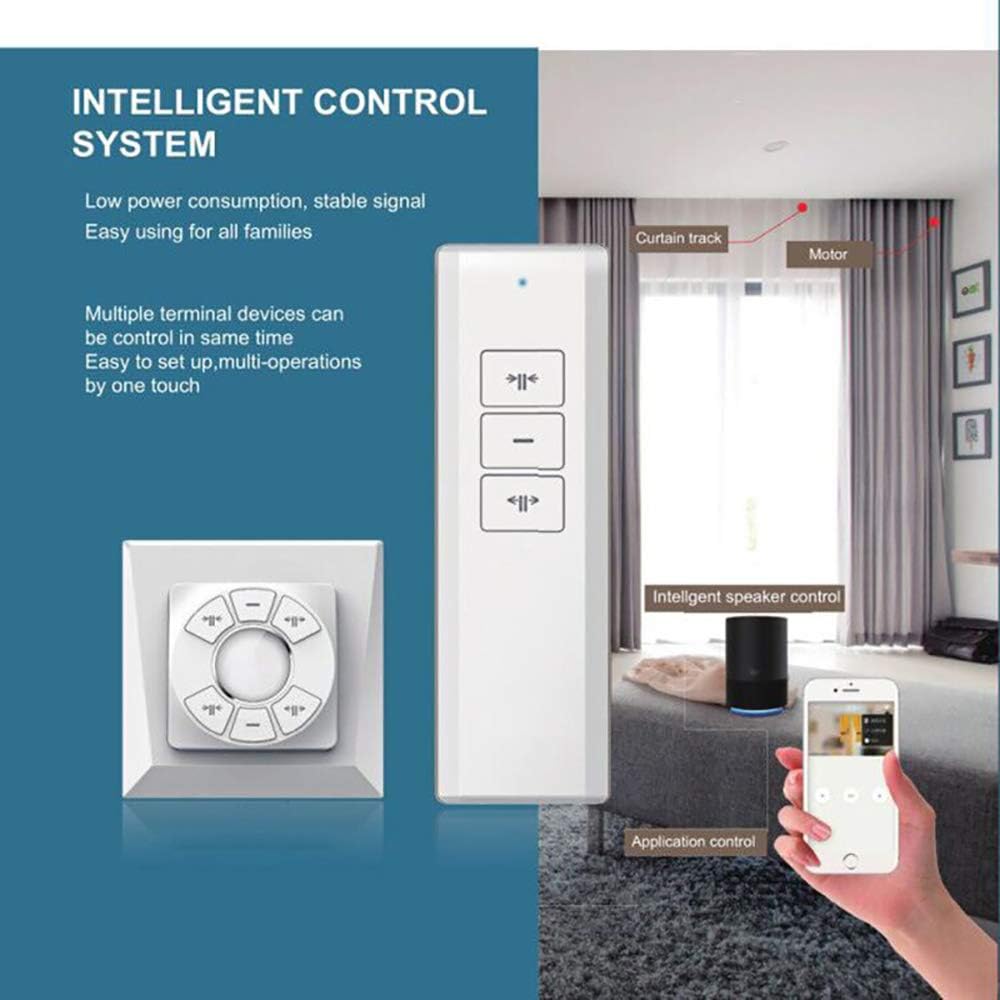 OlideSmart DIY WiFi Smart Automatic Curtain Motor Track System, Automatic Curtain Motor, Blinds Tracks, Length can be Customized (White, 8.2m)