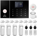 4G Smart Home Security Alarm Kit, Wireless WiFi Home Alarm System with Siren, PIR Motion Sensor, Remote Controls, Window/Door Sensor