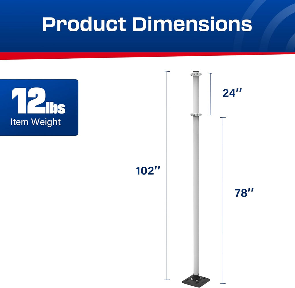 Impact Recovery - Sta-Rite Flexible Sign Post - Sign Holder for Handicap Parking Signs - Made in the USA - 102”