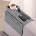 GEHE Bamboo Couch Cup Holder, Anti-Spill Sofa Arm Tray, Natural and Easy to Clean Couch Arm Cup Holder Armrest Tray Perfect for Cups, Beers, Snacks, Remote Control, Drinks