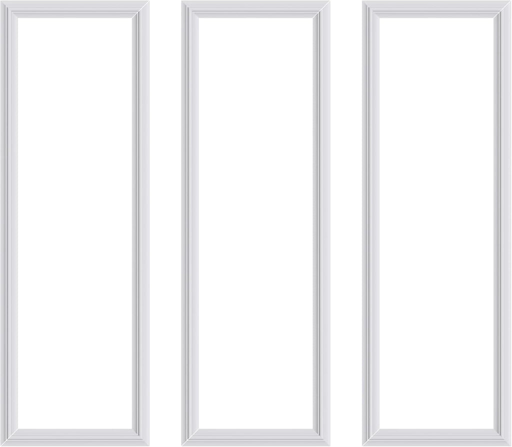 3 PCS Premade Wainscoting Panels Accent Wall Panels for Interior Wall Decor Easy DIY Build and Batten Chair Rail & Picture Frame Door Decor (8 x 24 in)