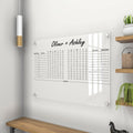 Personalized Acrylic Habit Tracker | Dry Erase Weekly Checklist & Notes Board | 5mm Clear Wall-Mounted To-Do List & Productivity Planner | Home, Office, Couples, Partners | (16"x12")