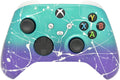 Hand Airbrushed Fade Custom Controller Compatible with Series X/S & One (Series X/S Purple & Teal White Drip)