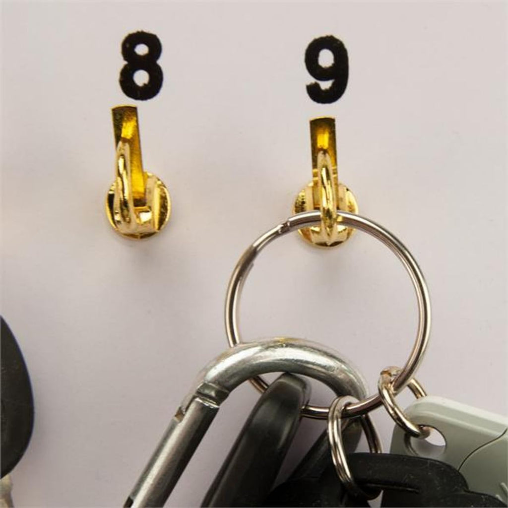 Masonite Key Holder Wall Mount with 55 Spring-Lock Hooks 18-1/2" × 29-5/8" – Wall Mounted Key Organizer Board with Metal Trim and Handle – Dealership, Office, Garage Key Rack Cabinet - Pack of 2