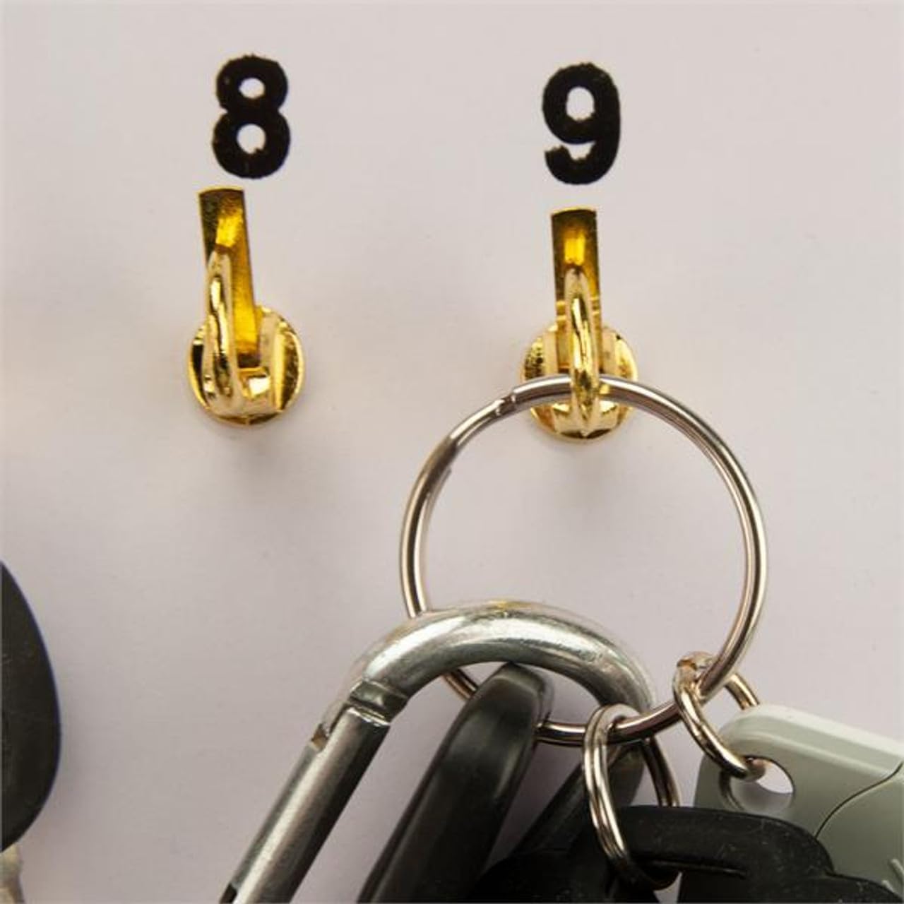 Masonite Key Holder Wall Mount with 55 Spring-Lock Hooks 18-1/2" × 29-5/8" – Wall Mounted Key Organizer Board with Metal Trim and Handle – Dealership, Office, Garage Key Rack Cabinet - Pack of 2