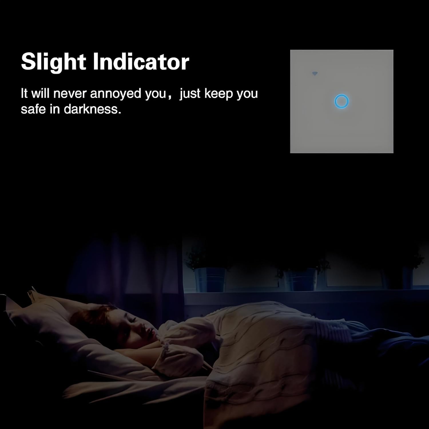 Smart Dimmer Light Switch 10A AC80-260V Wi-Fi Touch Remote Control Glass Panel RF Voice Assistant for TUYA (White)