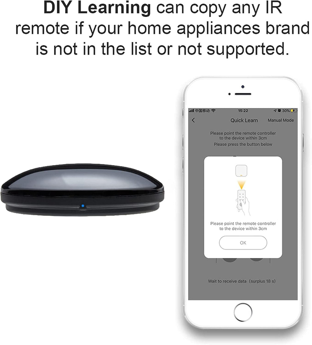 FRANKEVER 2 Pack Smart IR Remote Control,All in One WiFi IR Blaster Control, Universal Infrared Remote Control for TV DVD Air Conditioner STB etc,Compatible with Alexa, Google Assistant No hub