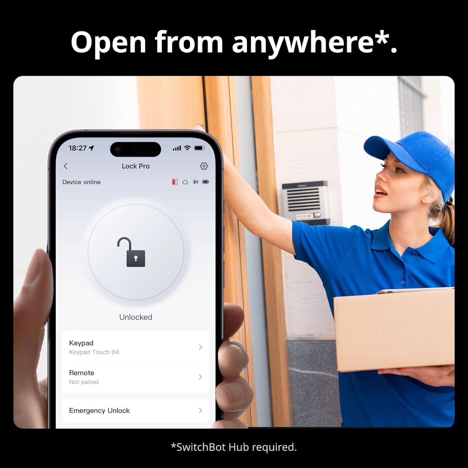 SwitchBot Smart Lock Pro(Silver) & SwitchBot Hub Mini Smart Remote