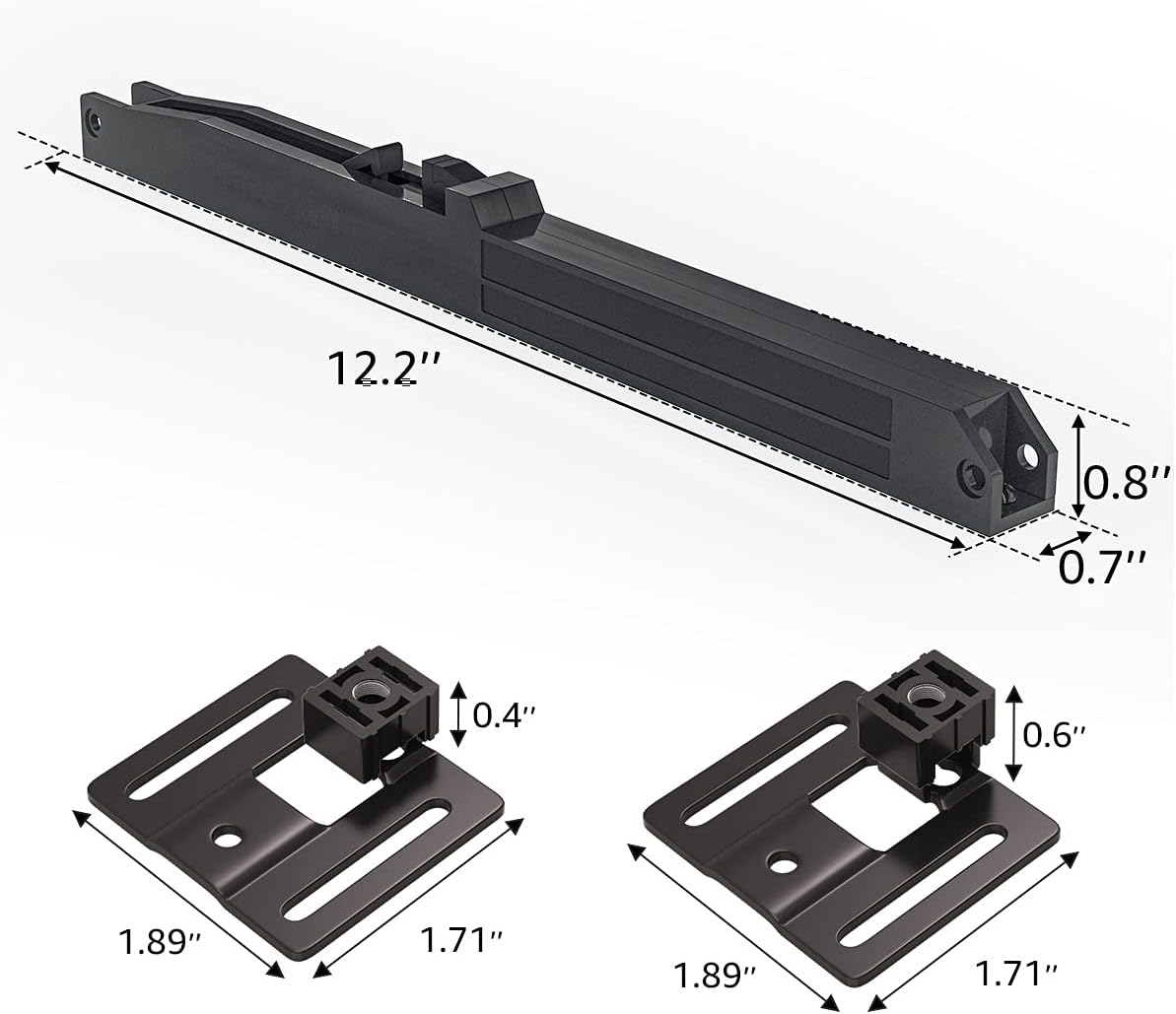SMARTSTANDARD Barn Door Soft Close Kit, Matching A Door Weighing up to 88 Pounds, Equipped with Spring Buffer Damper, Upgrade Hole-Free Version, 2PCS